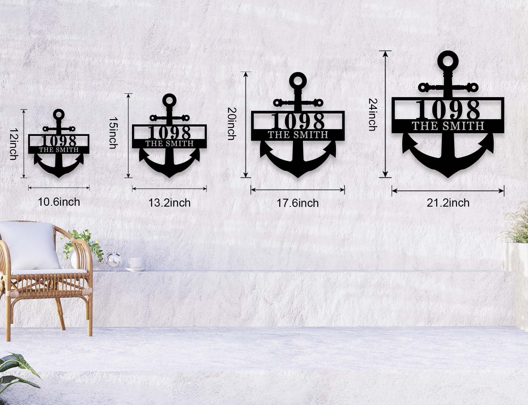 Anchor exterior sign mounting hardware included