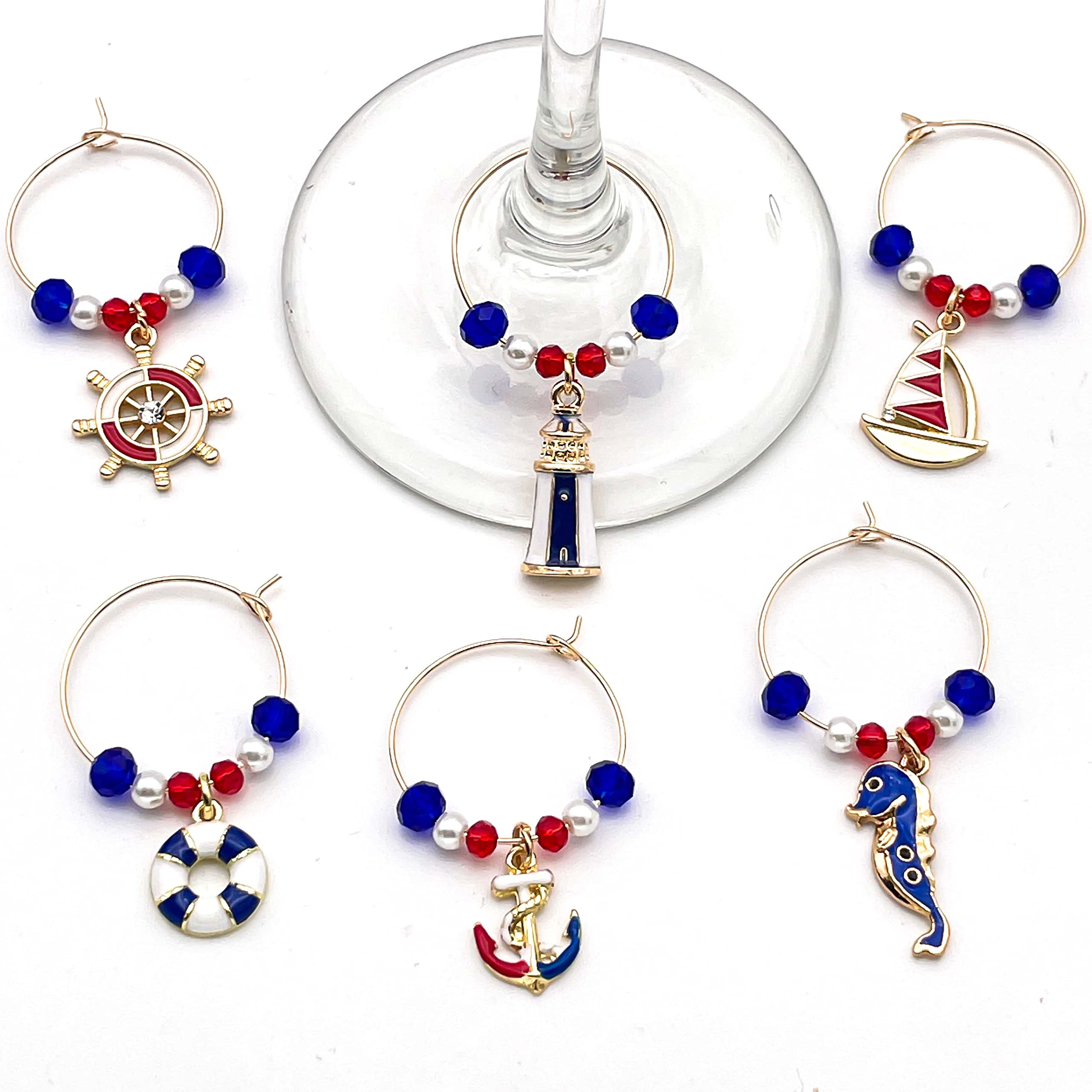 Serendipity Nautical Wine Charms wheel charm
