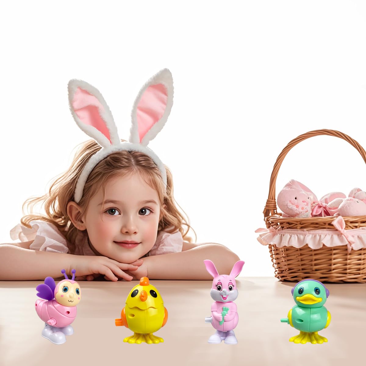 Plastic wind up toy set for Easter gifts