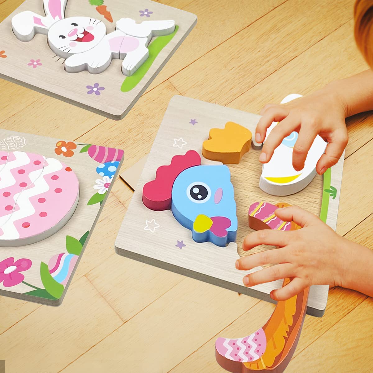 Anditoy Easter bunny puzzle from 4 Pack Easter Wooden Puzzles