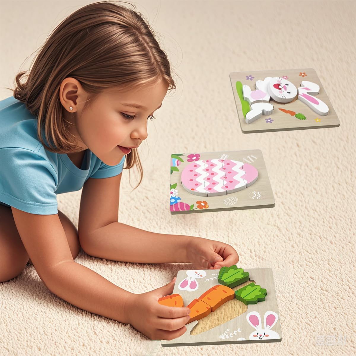 Anditoy Easter chick puzzle from 4 Pack Easter Wooden Puzzles