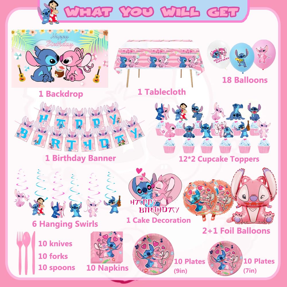 Angel design banner and tablecloth for kawaii party