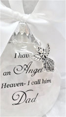 Angel in Heaven dad ornament with vellum message inside