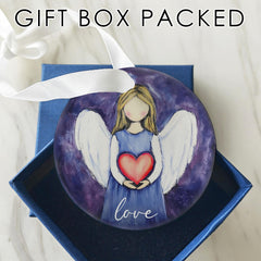Angel Memorial Ornament packaged in gift box ready to give