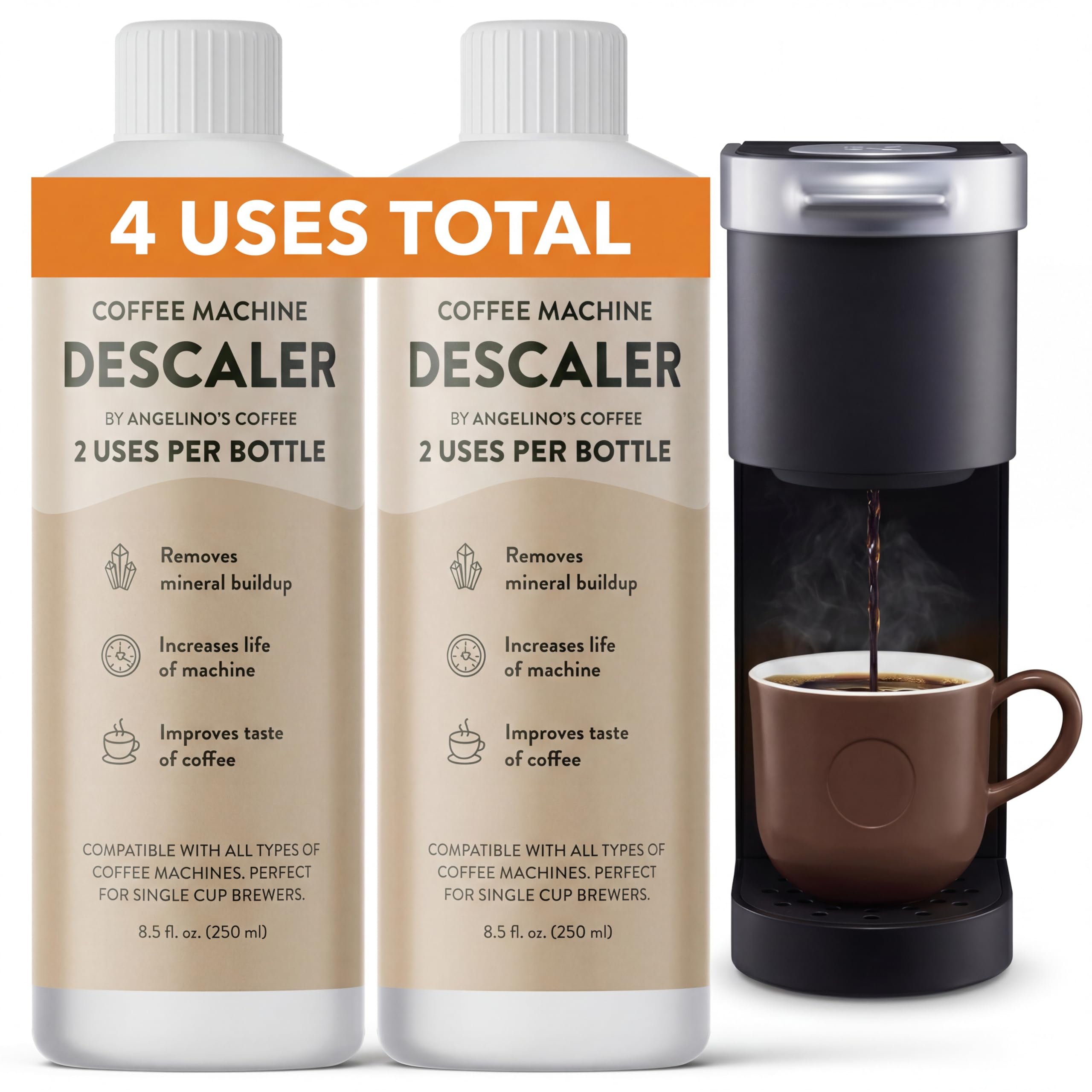 Angelino's universal descaling solution bottle for all coffee machines