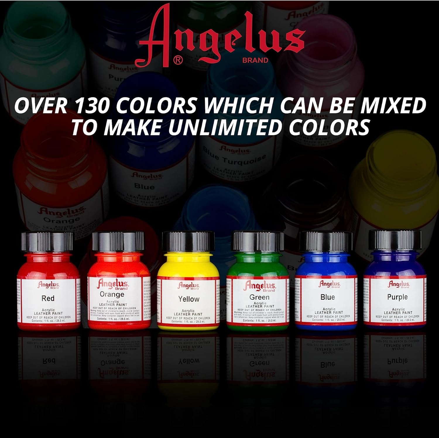 White Angelus leather paint color for leather goods