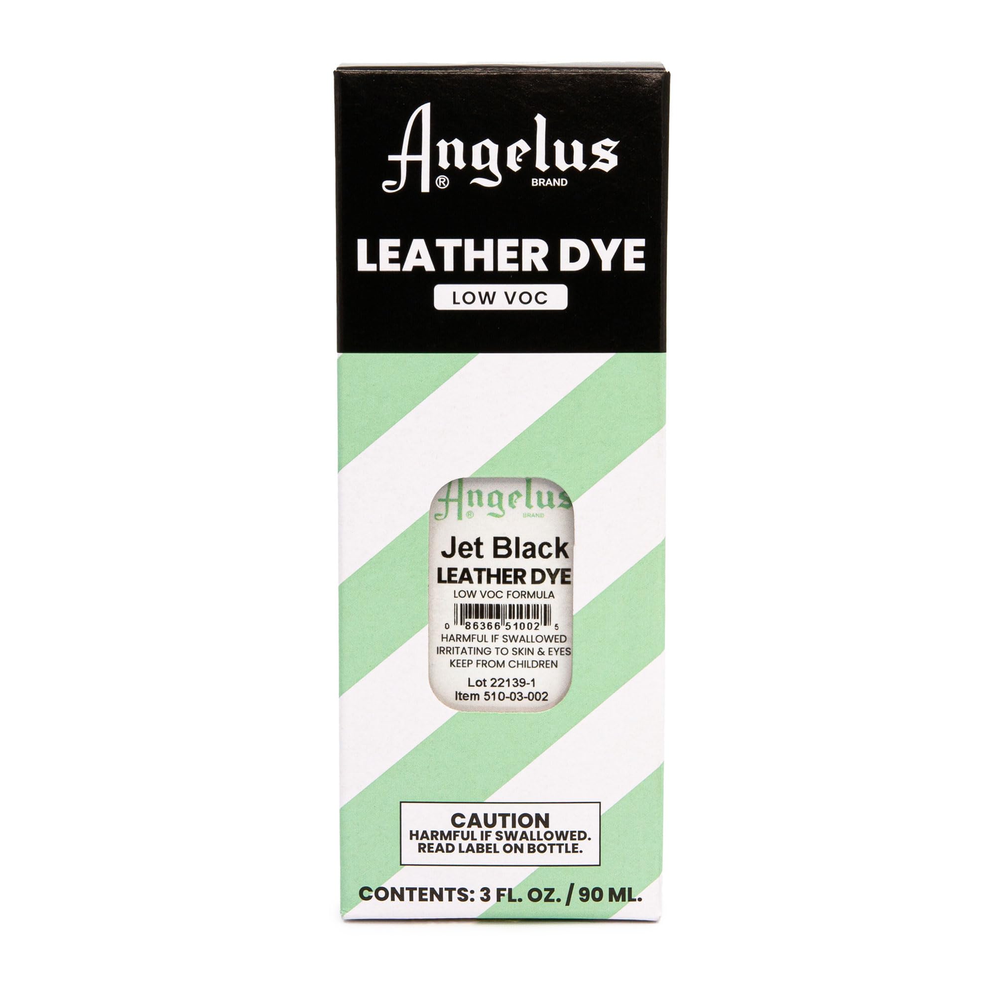 Angelus Leather Dye jet black 3oz bottle with dauber included