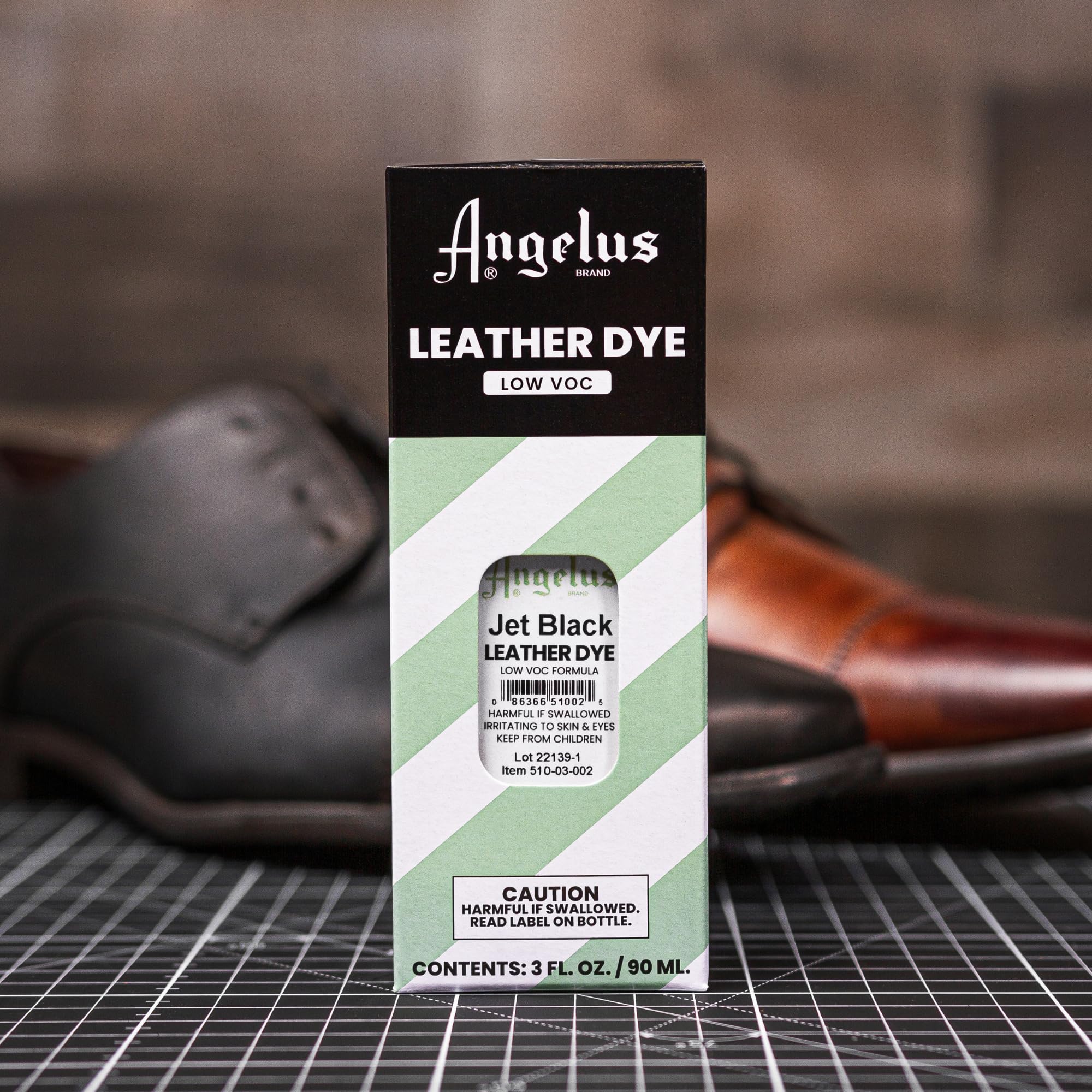 Angelus Leather Dye saddle and leather goods jet black