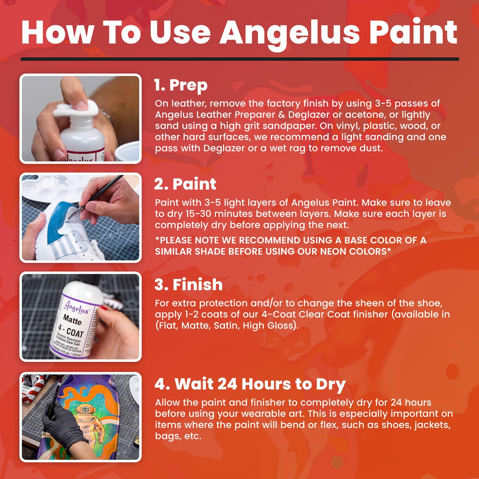 Angelus white leather paint 1oz for crafts