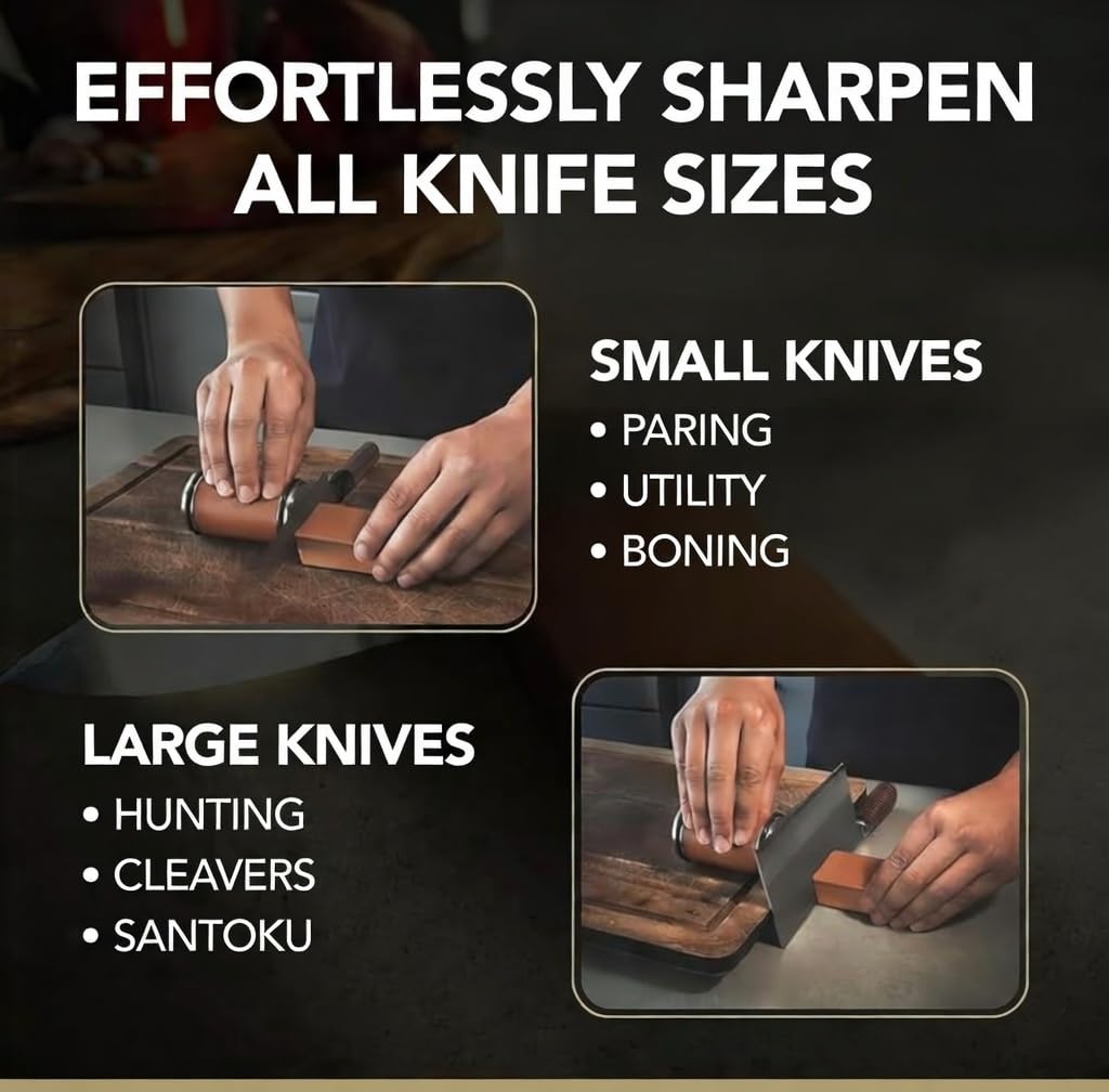 Knife sharpener with 15° and 20° precision angles