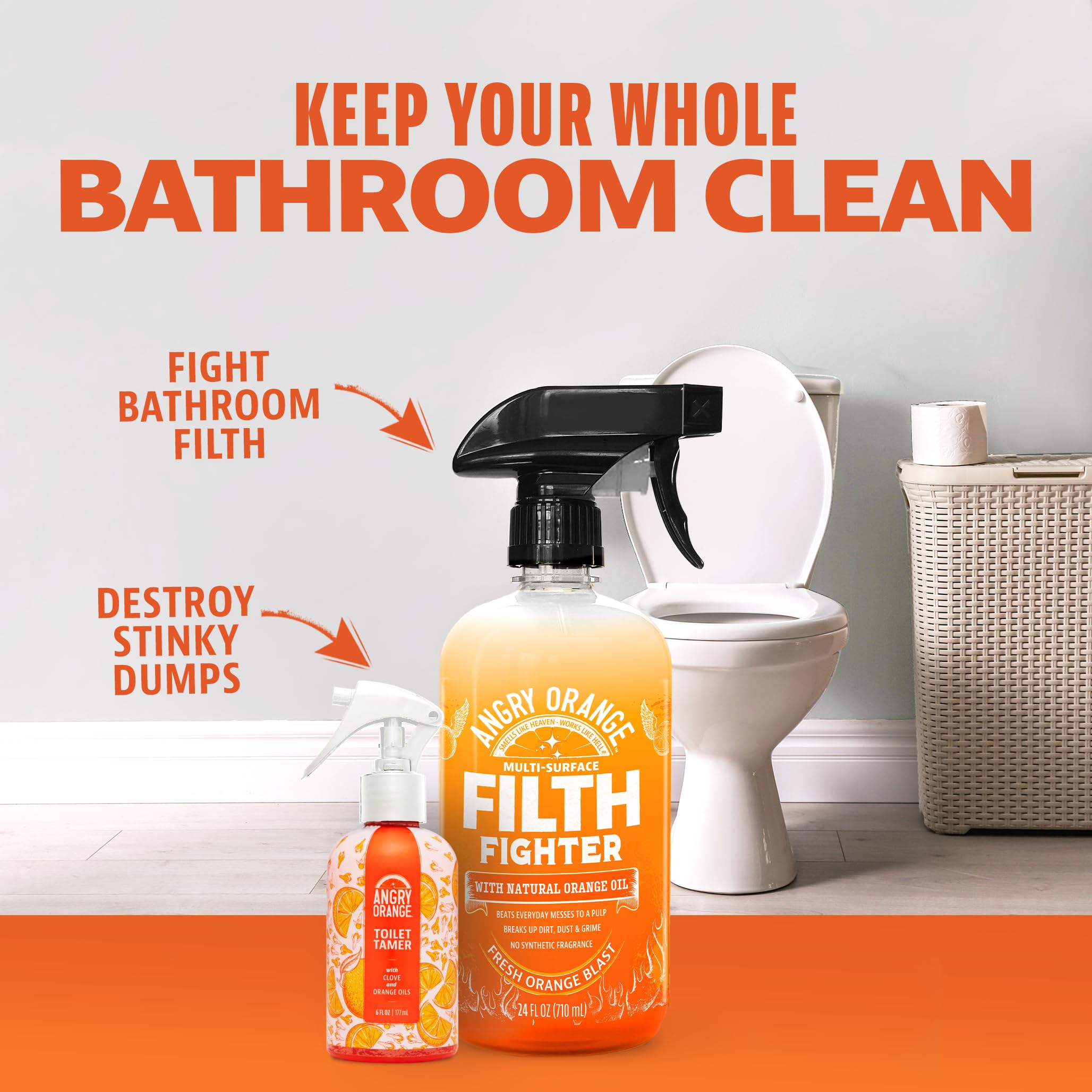 Gift-ready Angry Orange Toilet Tamer packaging