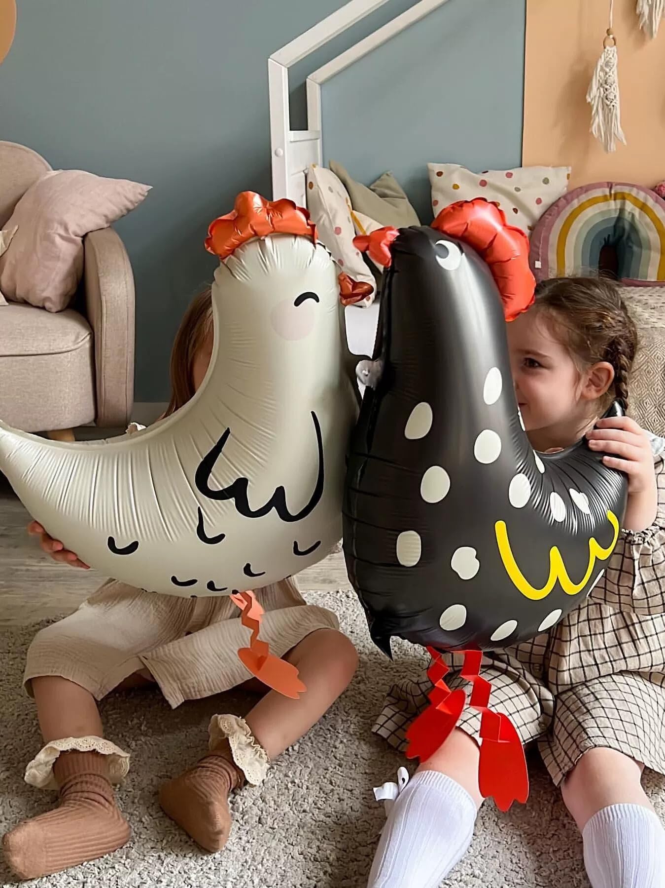 Animal theme chicken balloons for kids birthday celebration