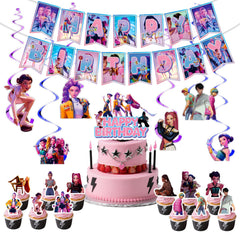 Anime Party Decorations 32-piece set banner and toppers