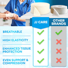 Elastic bandage sleeve with 4 inch width and 23 yard length