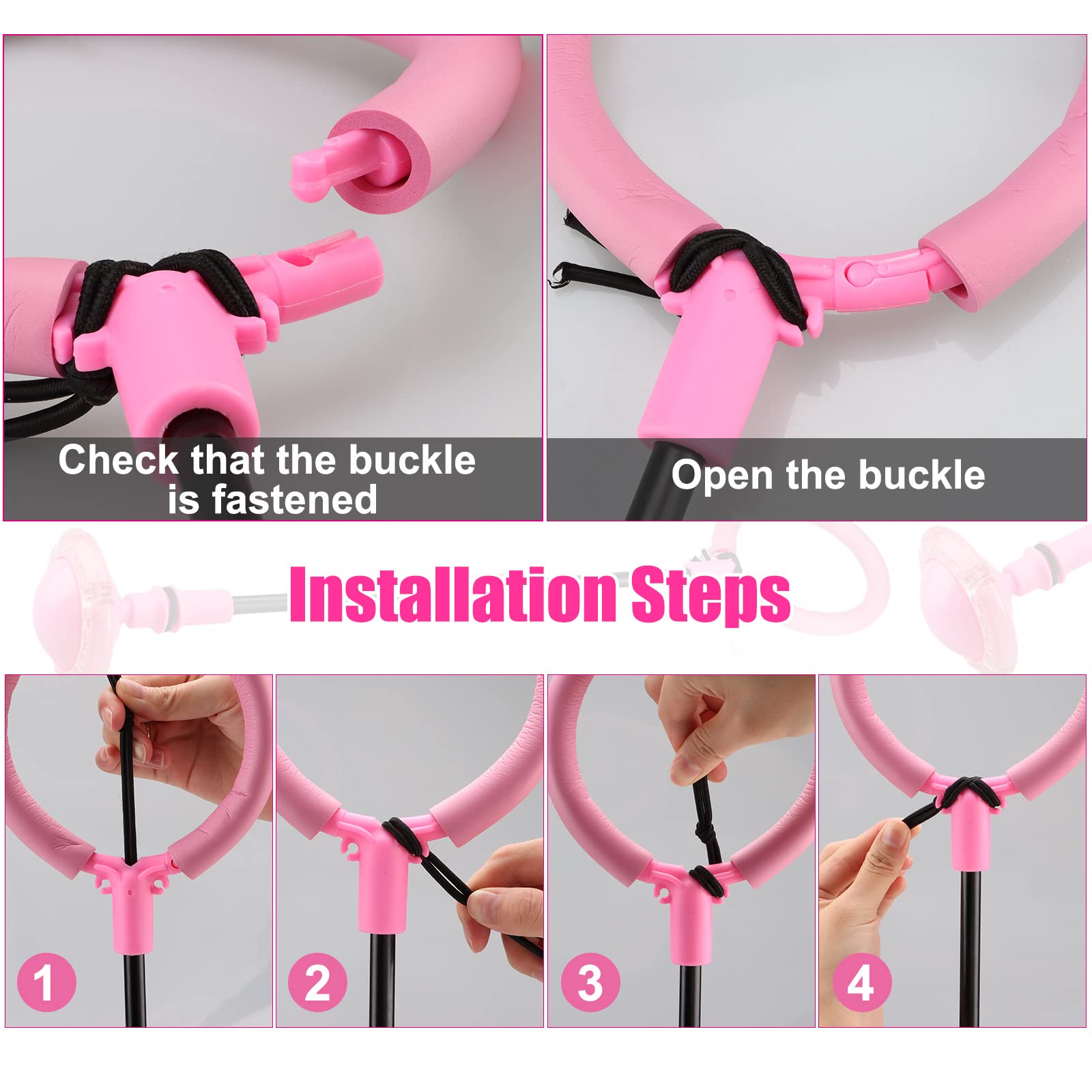 Elastic drawstring for flexible fit on the ankle strap