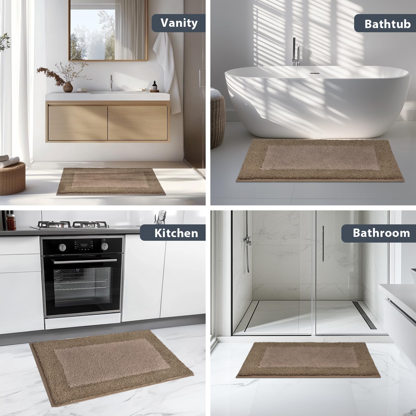 versatile placement bathroom kitchen rug