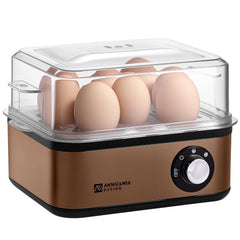 Annie & Mia Design stainless steel egg cooker front view