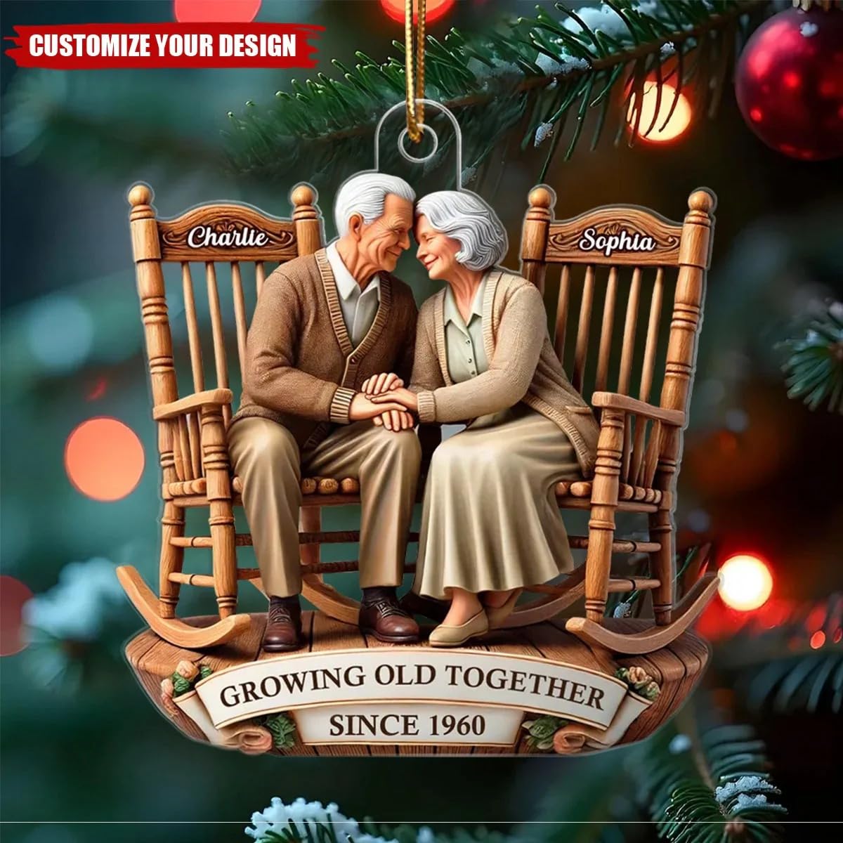 Anniversary Christmas gift for spouses ornament