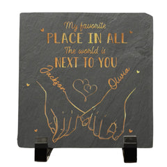 Anniversary stone decorative garden keepsake for husband and wife