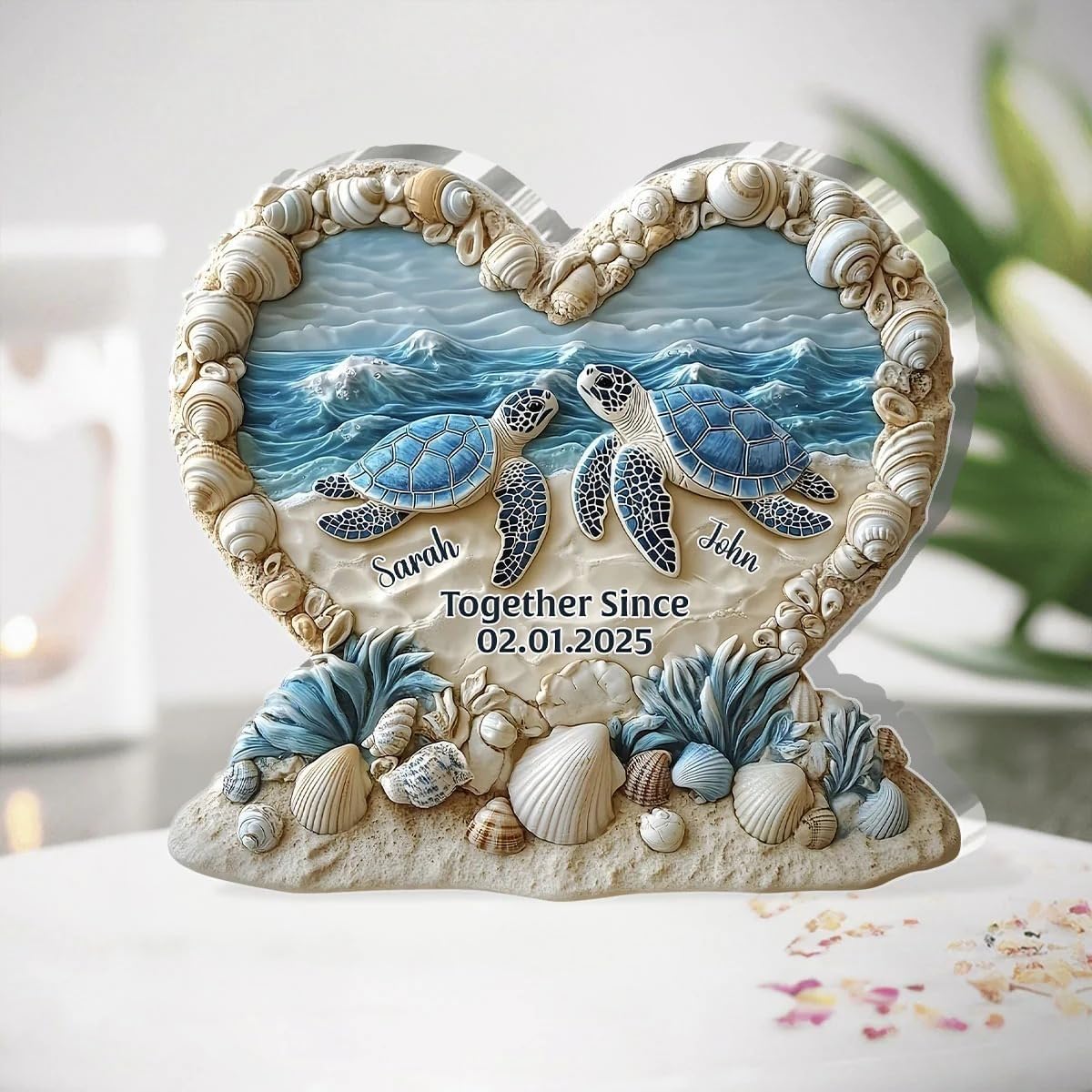 Premium acrylic keepsake gift for Valentines Day or anniversaries