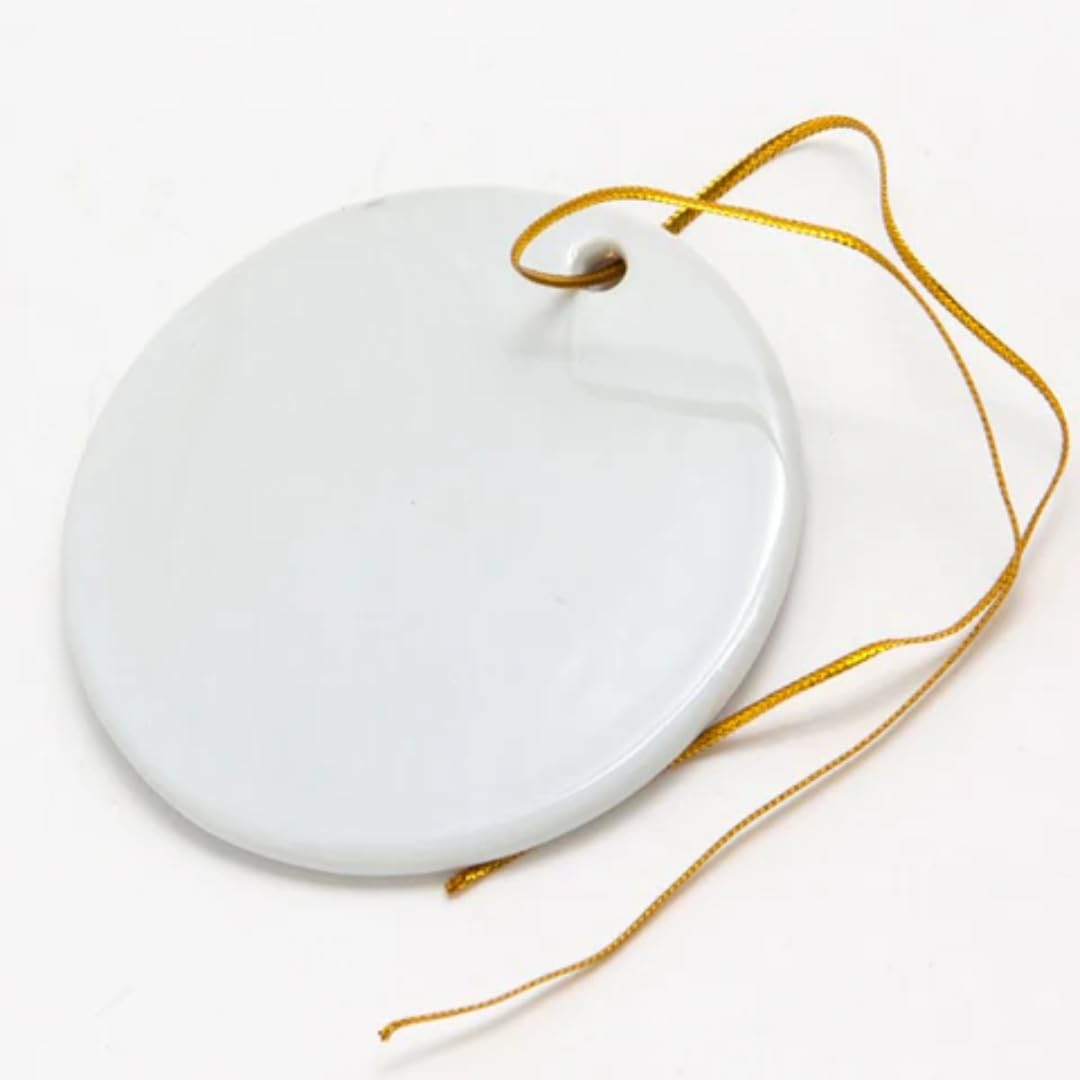 One-sided printed ceramic ornament for Christmas