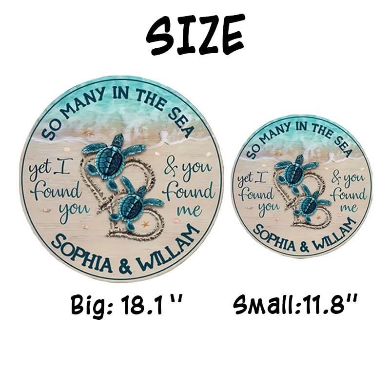 Turtle couple wall art sign for home