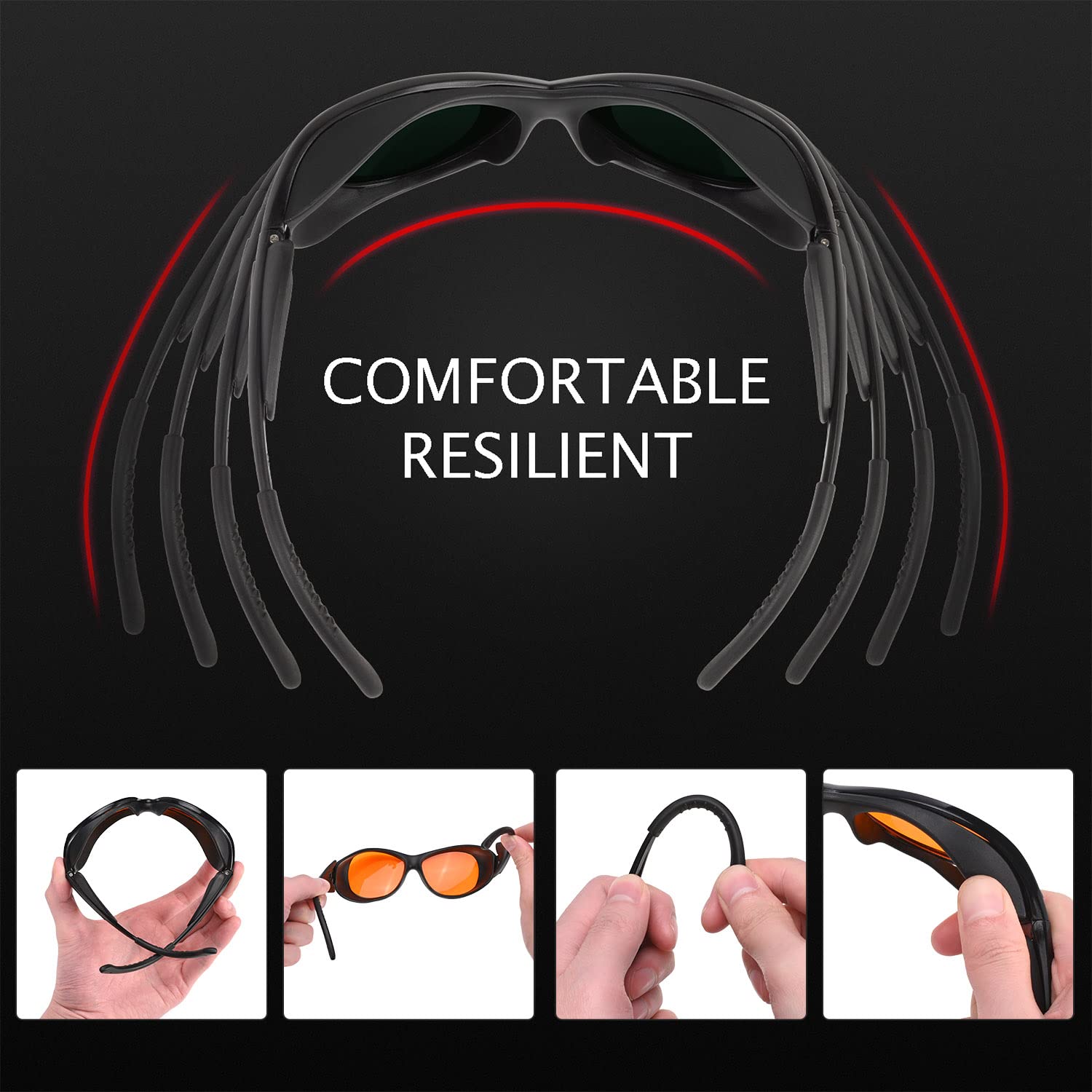 Anti-scratch anti-fog uv glasses for professional use