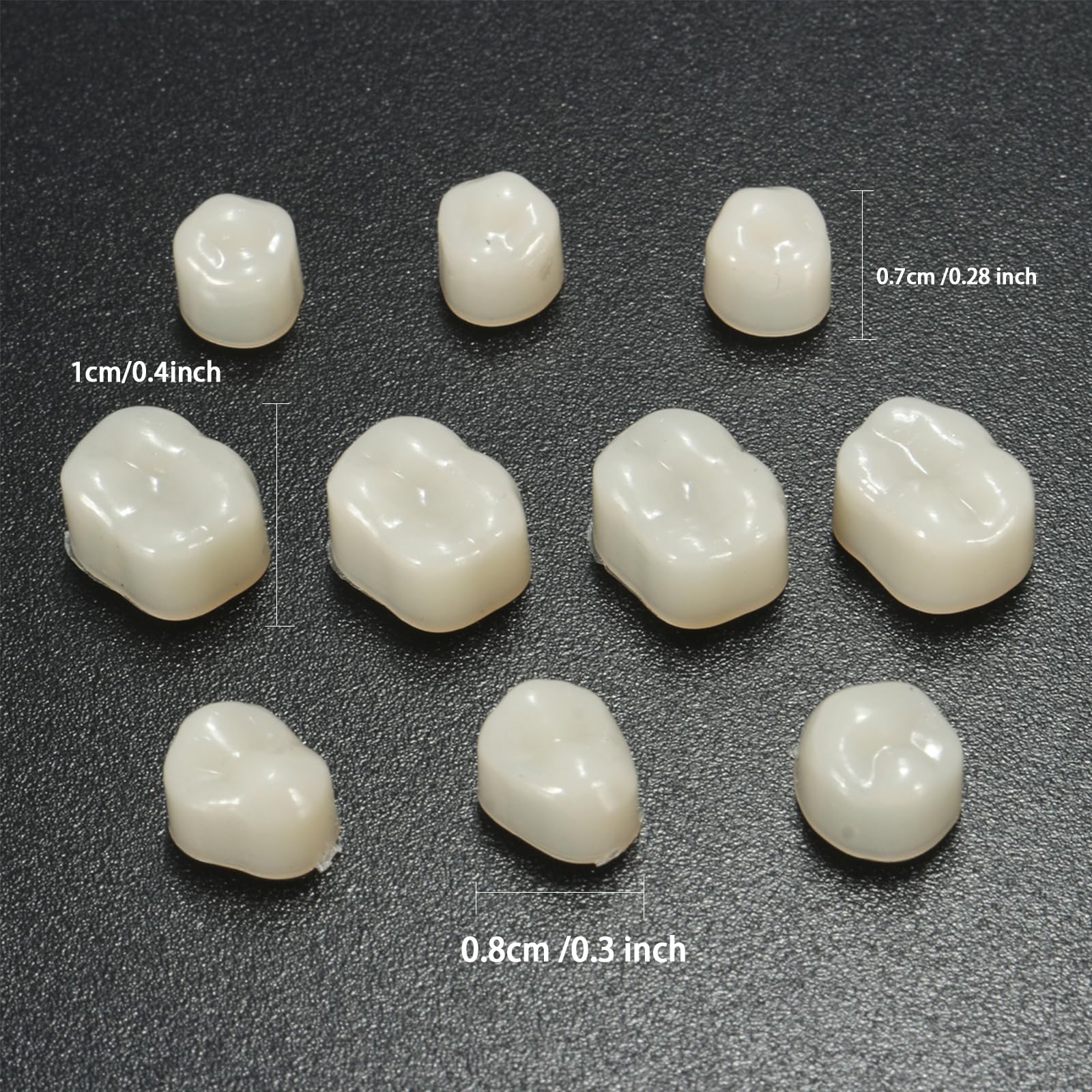 Comfortable fake tooth caps for teaching and DIY