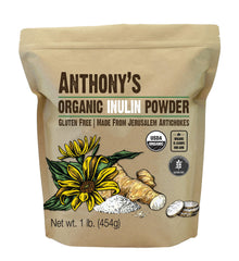Anthony's Organic Inulin Powder 1 Pound front label