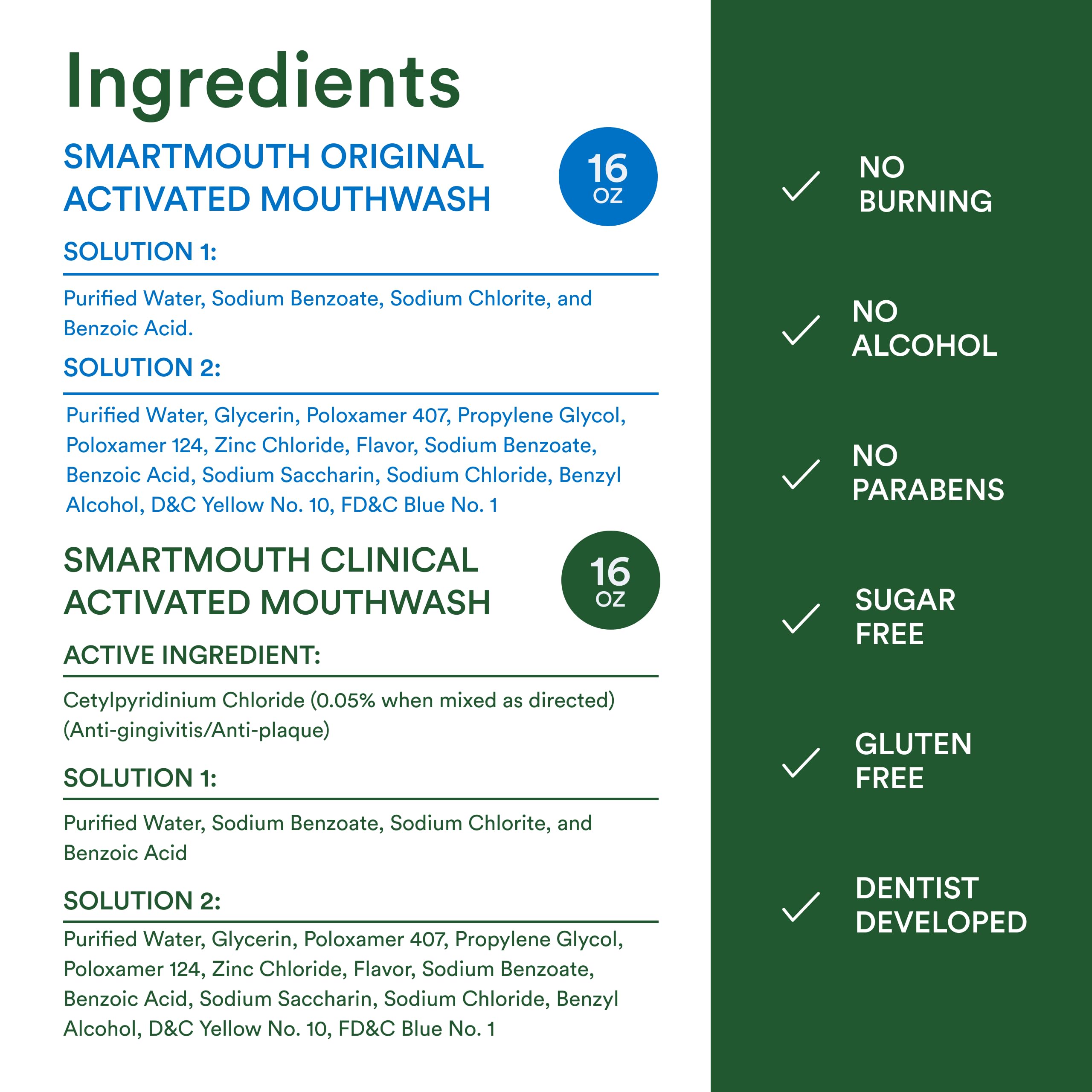 Anti-bad breath mouthwash SmartMouth original variant