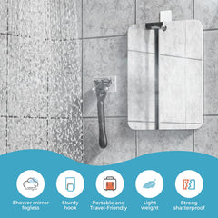 Anti fog technology label on LeaOcaao mirror