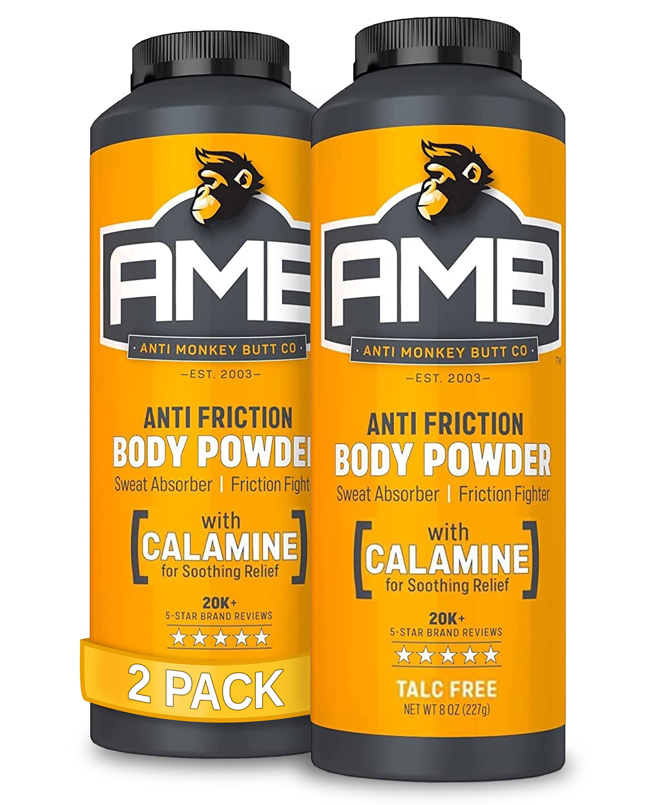 Anti Monkey Butt Body Powder 8 oz tub 2 pack