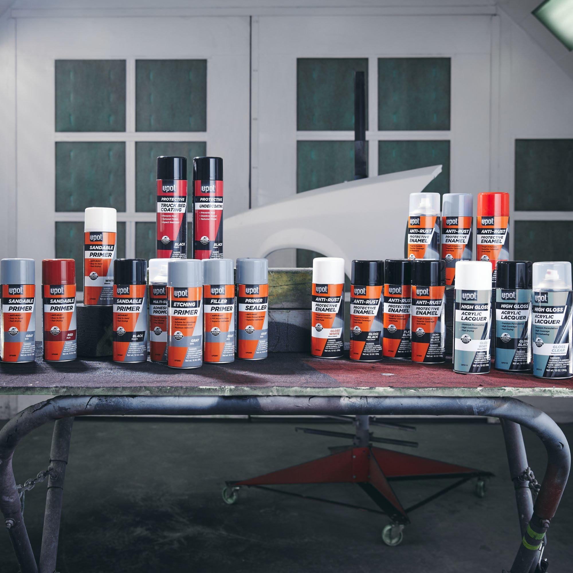Anti-corrosive etching primer with fast-drying nozzle