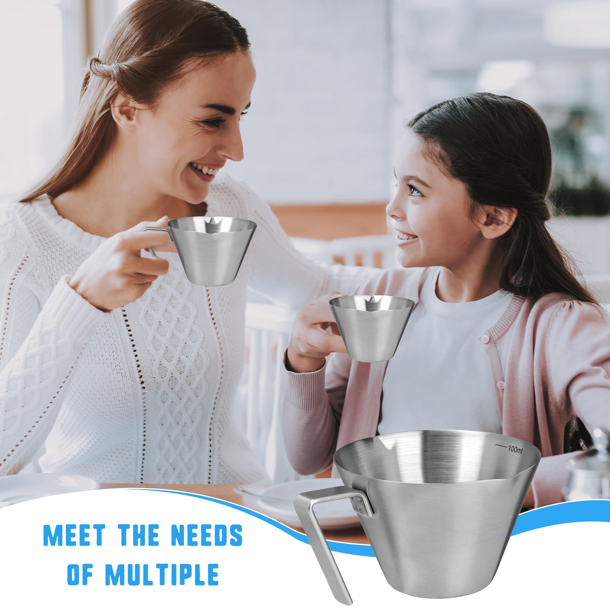 Dishwasher safe stainless steel coffee shot cups