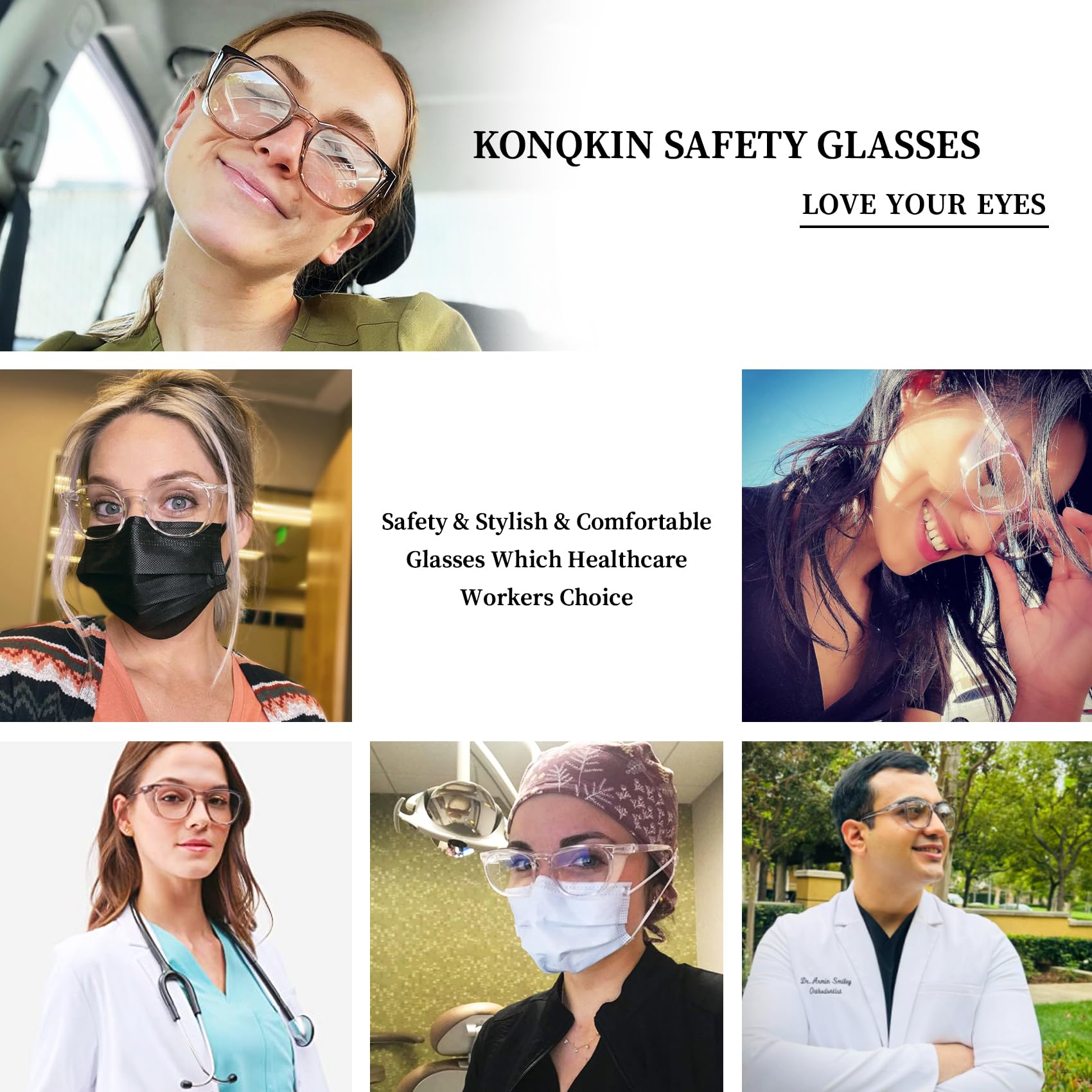 protective eyewear anti scratch feature konqkin