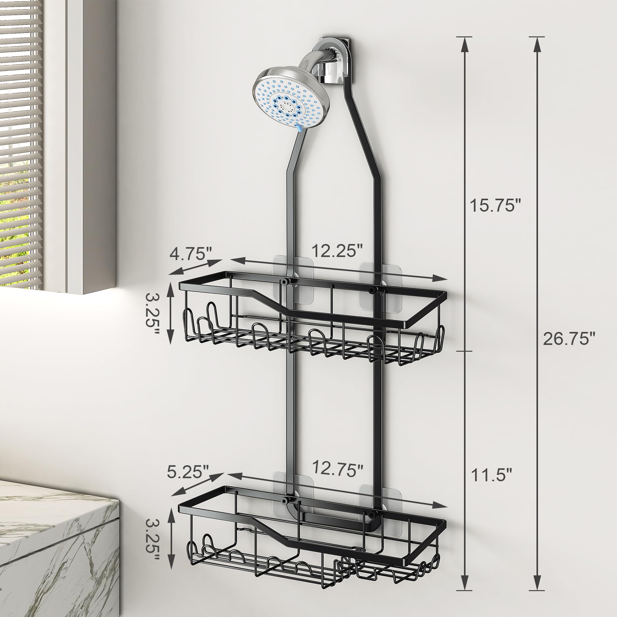 Anti-slip rubber pads on top rack for stability