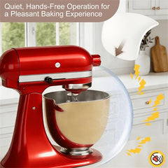 Dishwasher safe plastic funnel over mixer bowl