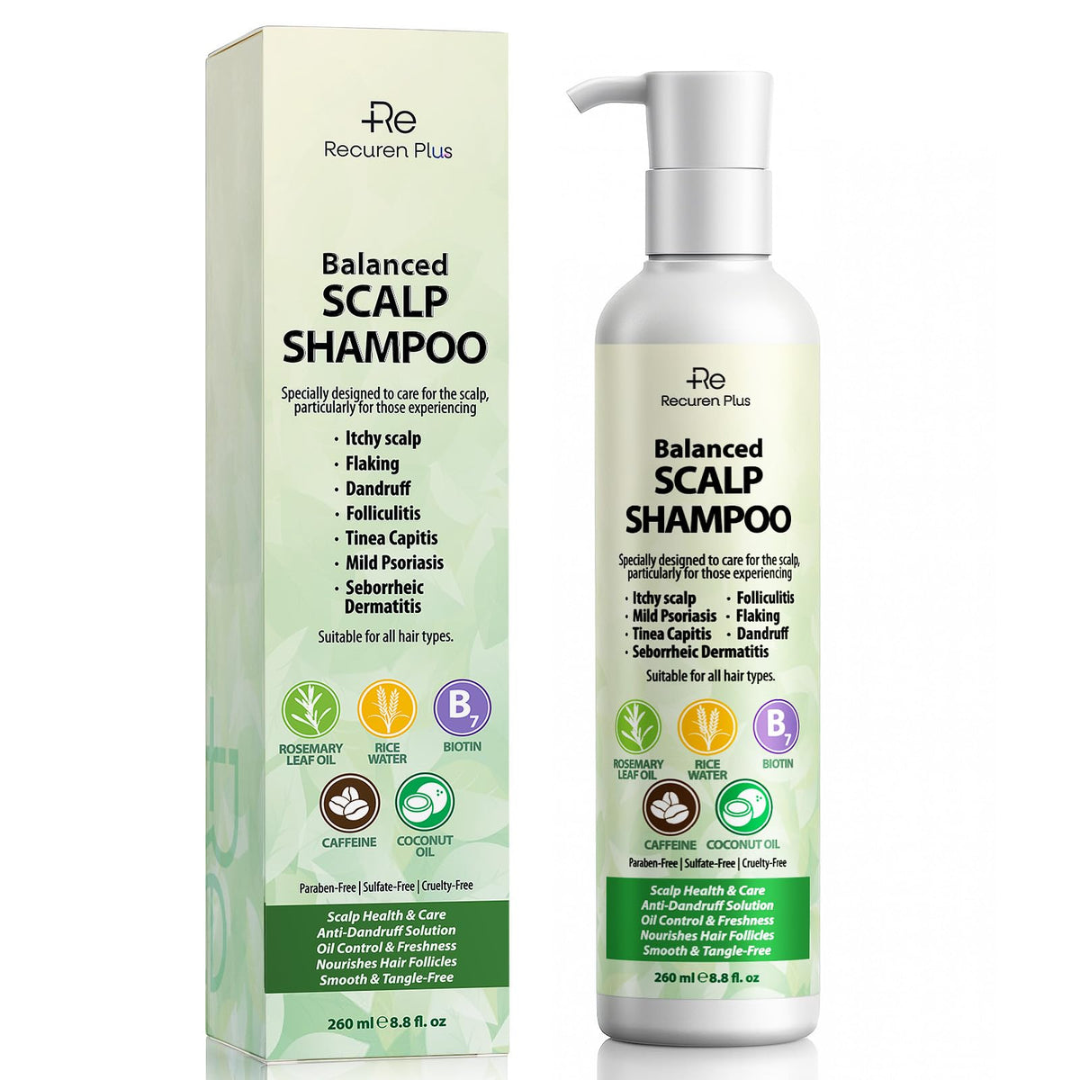 Antifungal shampoo bottle for folliculitis seborrheic dermatitis