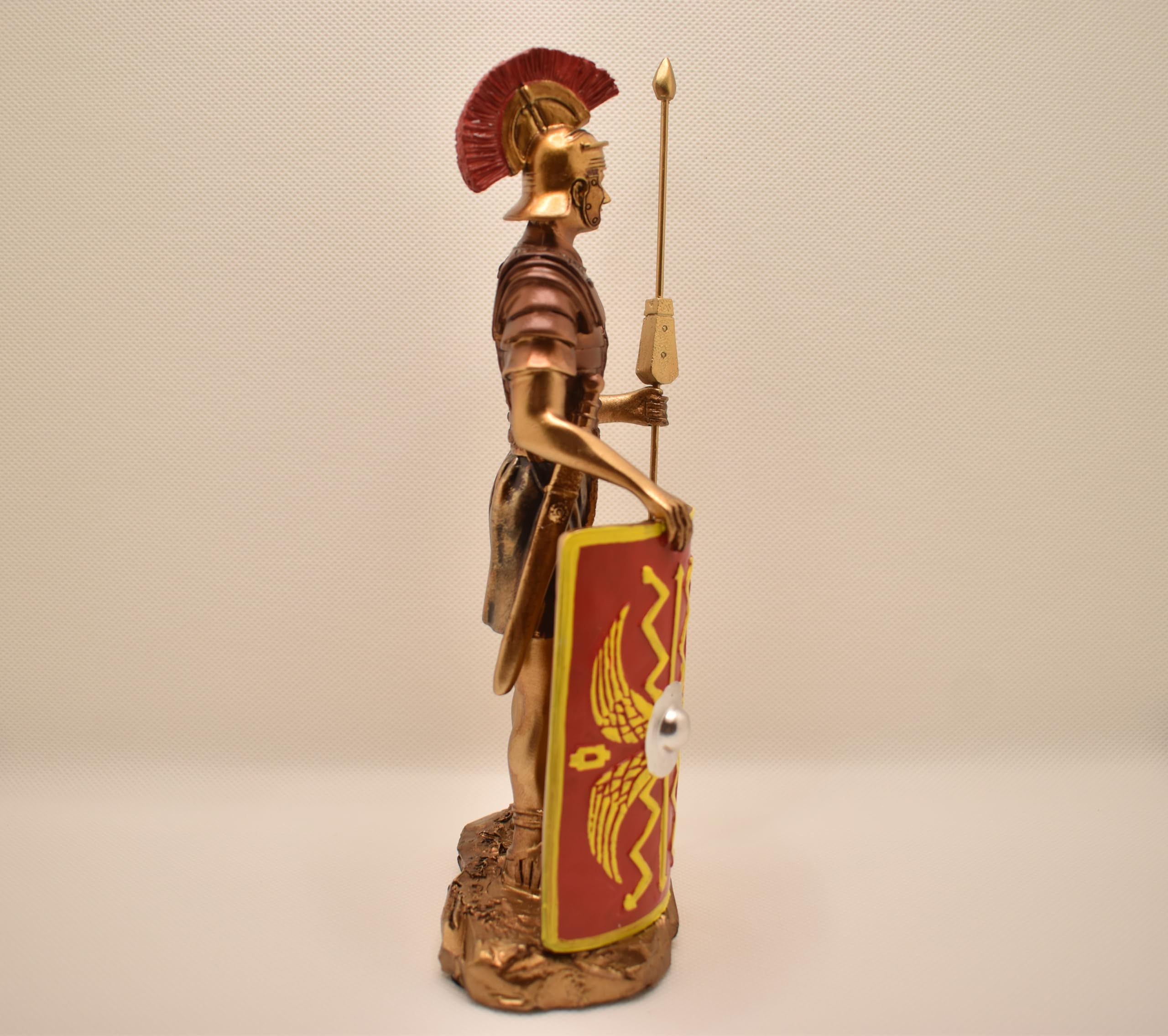 Detailed battle-ready stance of Roman Centurion Statue