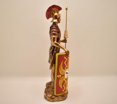Detailed battle-ready stance of Roman Centurion Statue