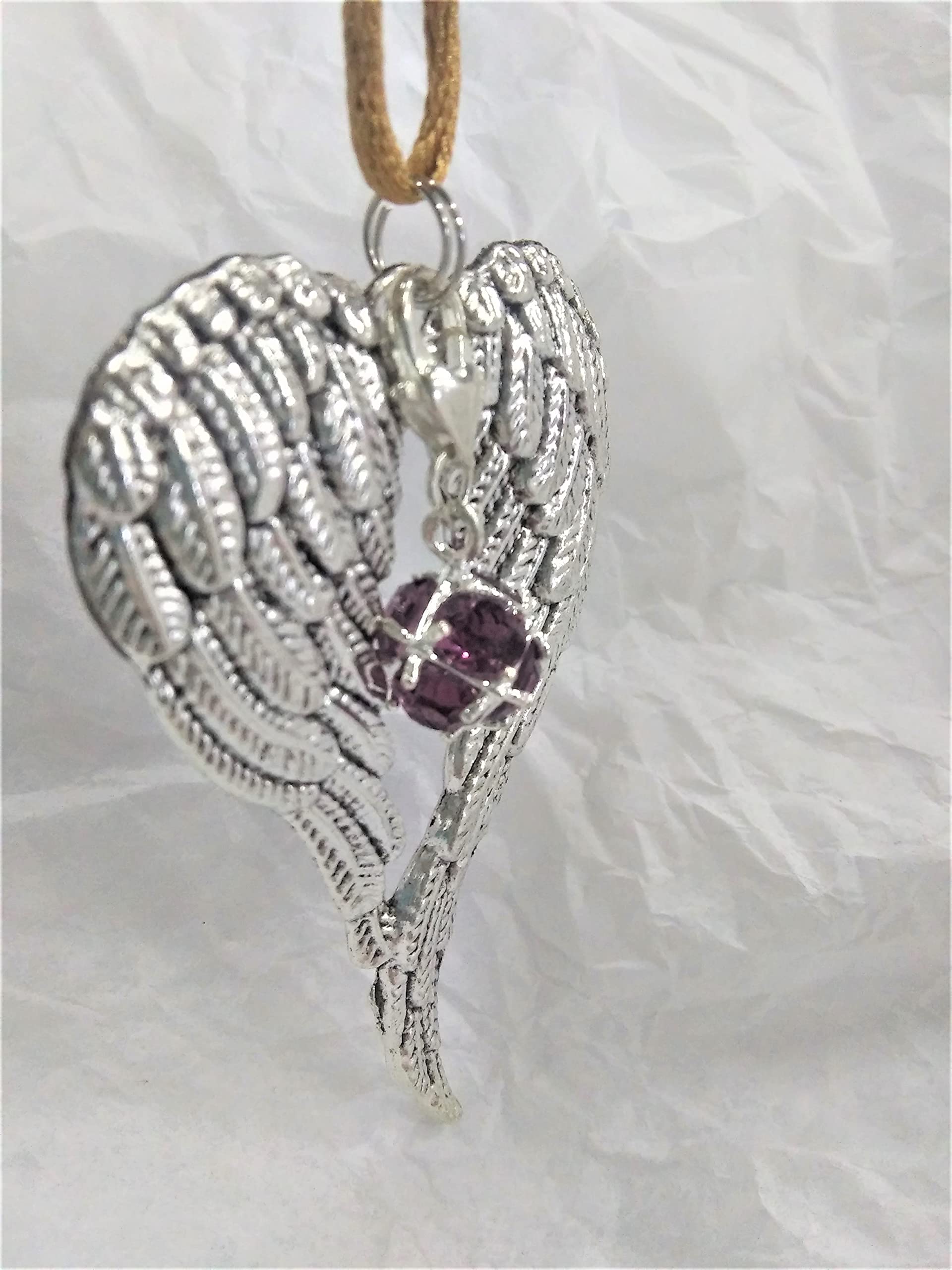 Satin cord hanging option for memorial ornament