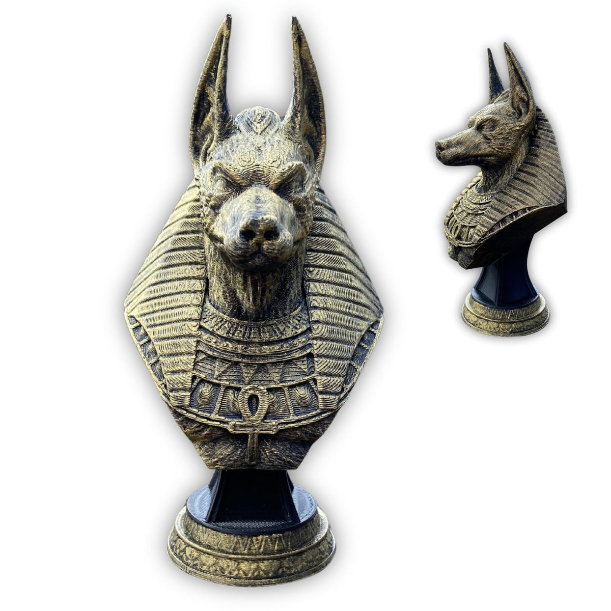 Anubis bust statue hand-painted PLA sculpture