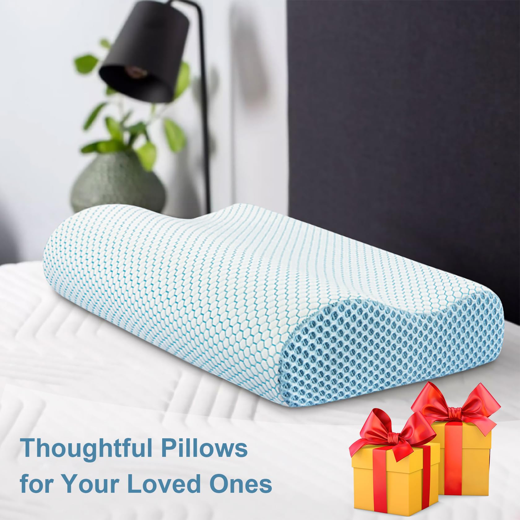 Ergonomic design feature on Anvo Memory Foam Pillow