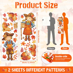 Two sheet package of window clings by AnyDesign