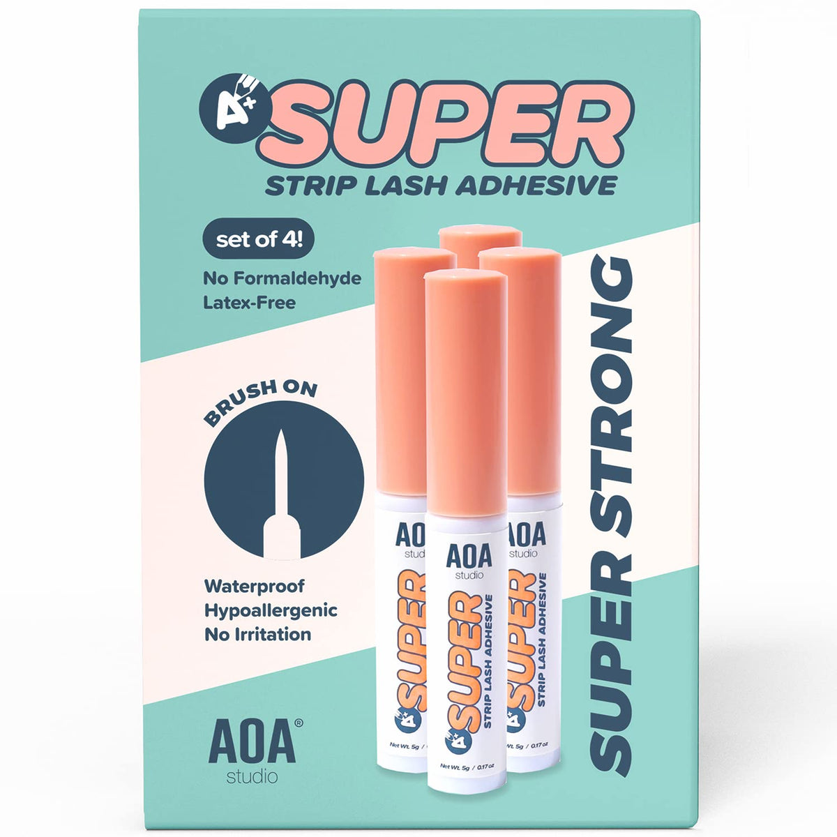 AOA Studio eyelash glue 0.17oz clear 4 pack