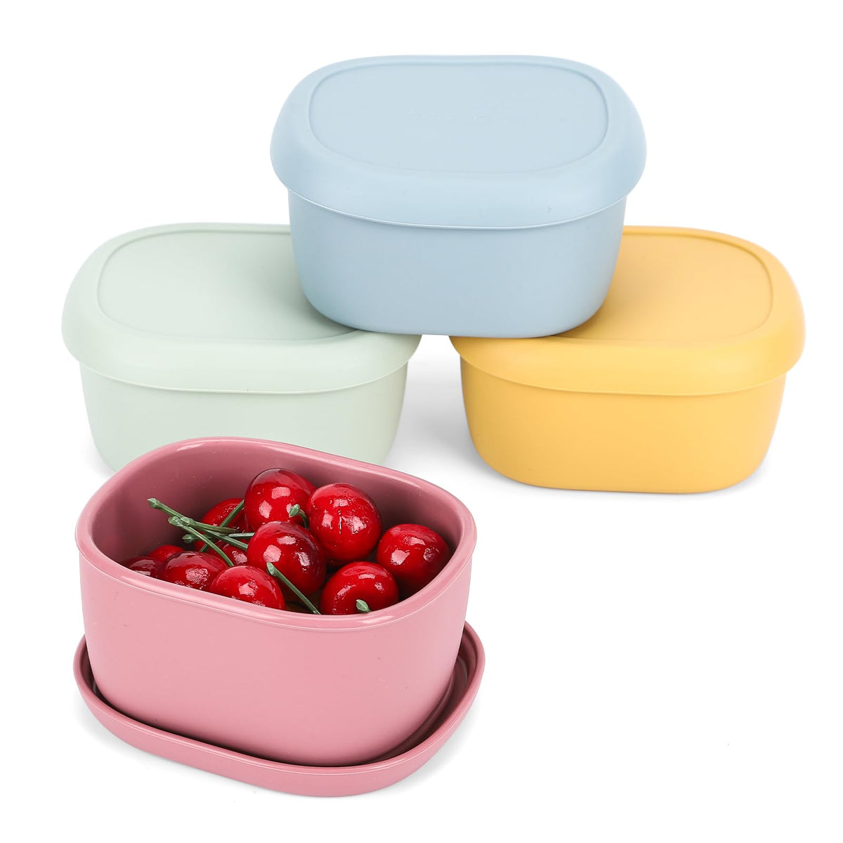 AOEDEO silicone snack containers for kids four pack
