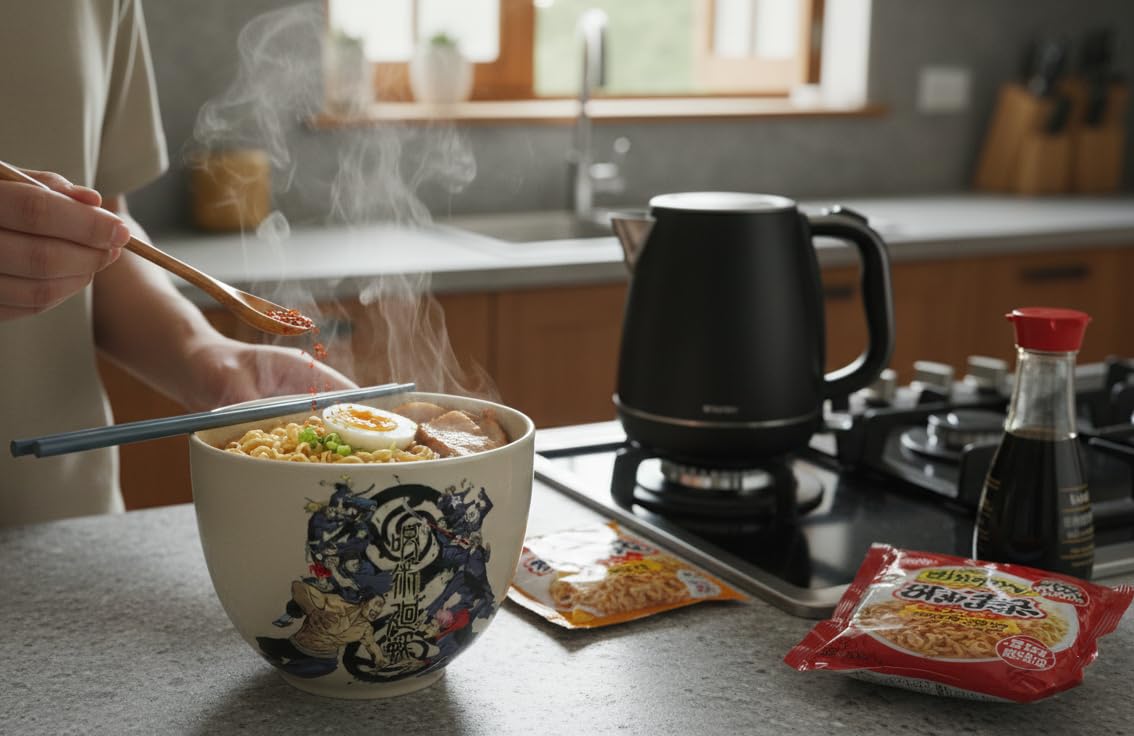 Dishwasher microwave safe ramen bowl for daily use