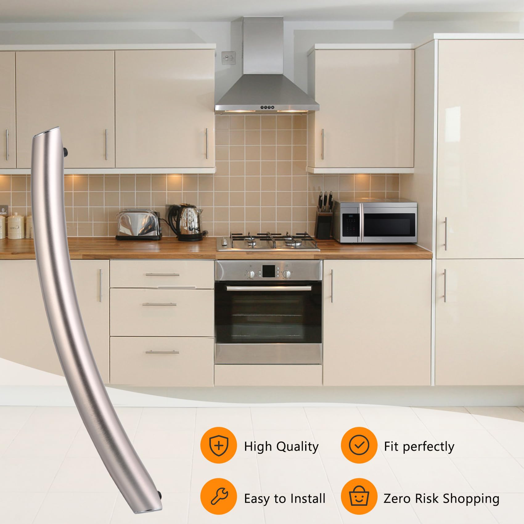 Aooashet alloy material microwave door handle ME16A4021AS