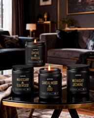 AOOVOO four-pack soy wax candles on display