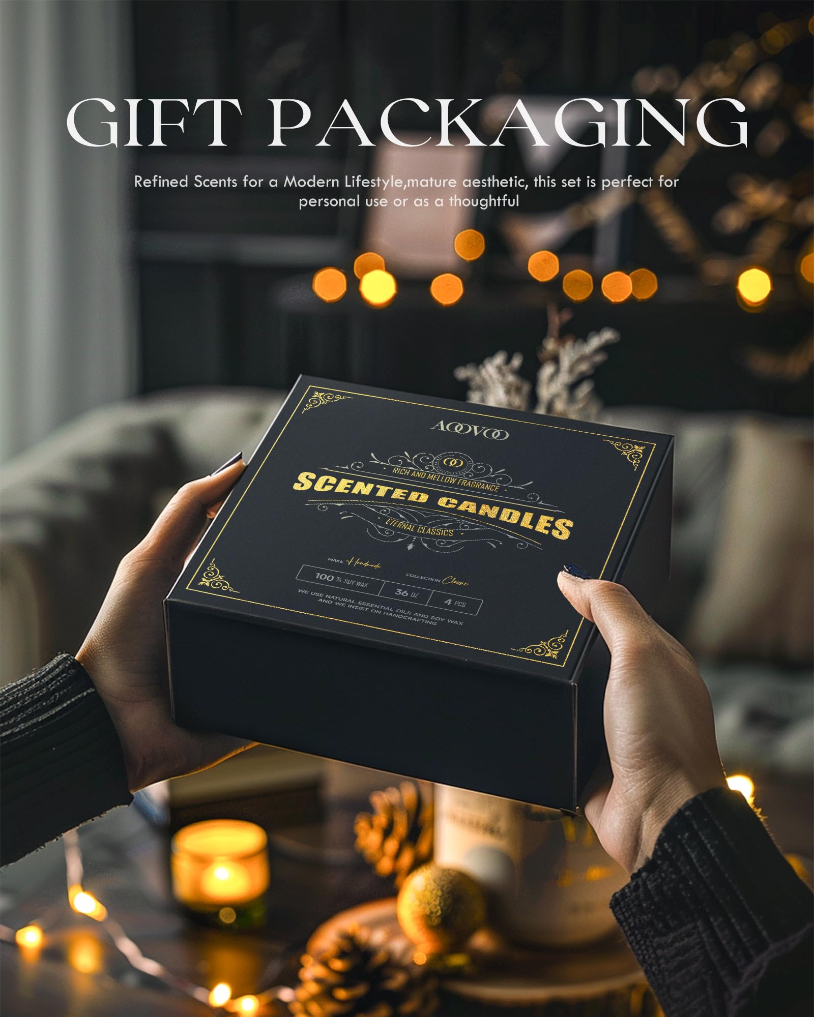 AOOVOO candle set packaging image